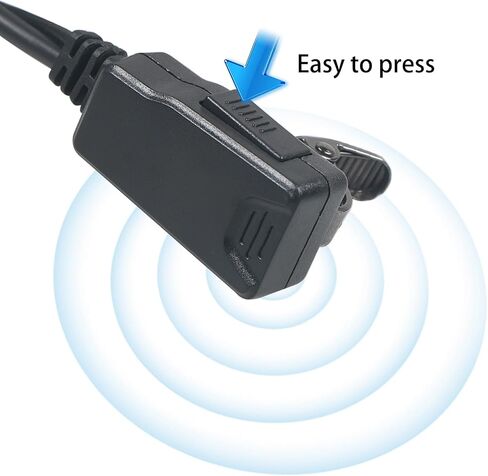 Walkie Talkie Earpiece with Mic PTT 2 Pin G Shape Headset Ear Piece, 5 Pack in Saudi Arabia