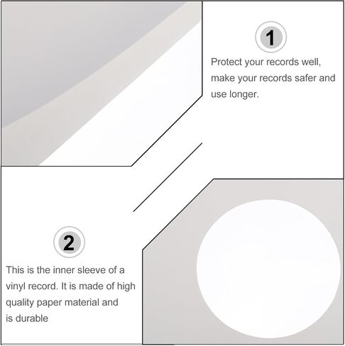 10 Pcs White Paper Inner Sleeve for Vinyl Record Protection 12 Inch in Kuwait
