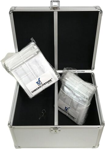 CheckOutStore (1) Aluminum CD/DVD Media Hanging Sleeves Storage Box (Black/Holds 300 Discs) in Kuwait