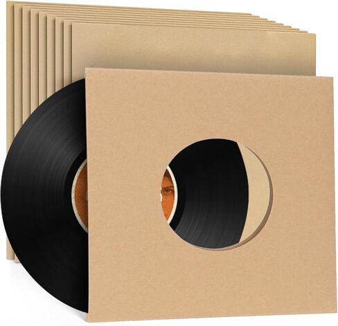 45 RPM Record Sleeves, 20PCS 7inch Brown Vinyl Record Inner Sleeves, Heavyweight Acid Free Paper for EP Records Storage in Kuwait