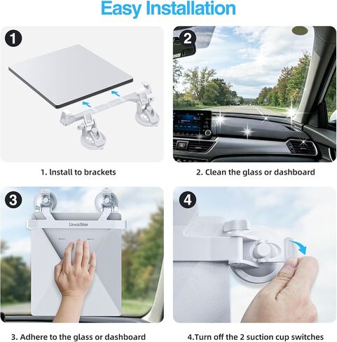 Star-Link Mini Car Mount for Dashboard, for Starlink Mini Suction Cup Mount in Kuwait