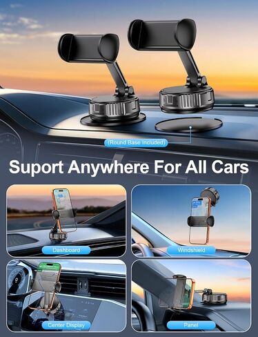 Strong Suction Phone Holders for Your Car, Vacuum Car Phone Holder Mount in Kuwait