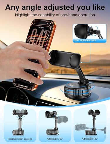 Strong Suction Phone Holders for Your Car, Vacuum Car Phone Holder Mount in Kuwait
