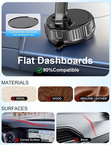 Strong Suction Phone Holders for Your Car, Vacuum Car Phone Holder Mount in Kuwait