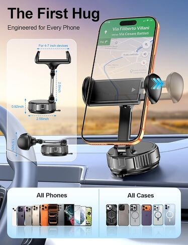 Strong Suction Phone Holders for Your Car, Vacuum Car Phone Holder Mount in Kuwait