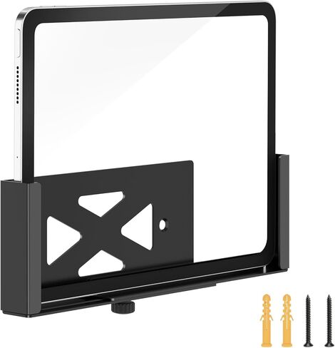 Universal Tablet Wall Mount for 7 to 13 Inch Screen, Wall Mount for iPad Air/Mini/Pro, Samsung Galaxy Tab/Android Tablets, Kindle, Adjustable Length Black Bracket, Includes All Mounting Screws in Saudi Arabia