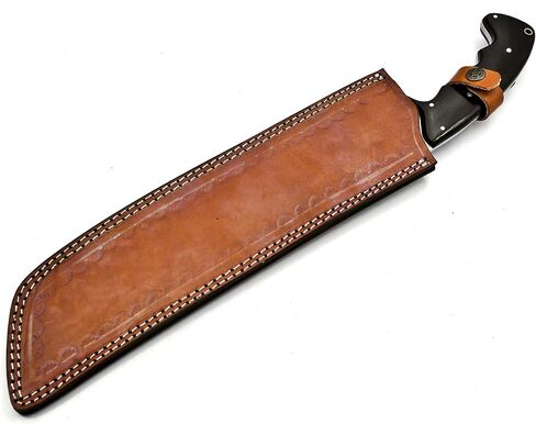 Nooraki 18" Handmade Machete Knife | Full Tang Hunting Knife Made Using Chrome Vanadium Stainless Steel, Camping knife with Micarta Handle and Leather Sheath in Kuwait