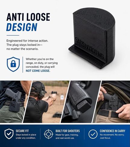 Grip Frame Insert Plug Compatible with Glock 43X & 48X | Rear Grip Cavity Cover Insert | Easy Snap-in Installation | Durable Dust & Water Protection | 2 Pack in Saudi Arabia
