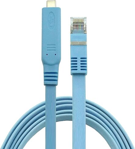 USB Type-C Serial Adapter, Compatible with USB C to RJ45 Console Cable Cisco Router/Juniper, Ubiquiti, Switches, Compatible with Mac, Windows, Linux (Blue) in Kuwait
