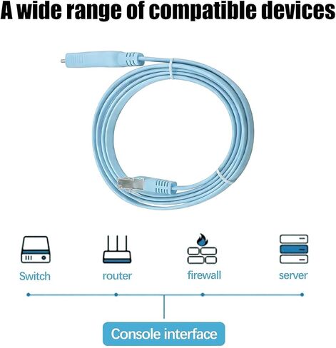USB Type-C Serial Adapter, Compatible with USB C to RJ45 Console Cable Cisco Router/Juniper, Ubiquiti, Switches, Compatible with Mac, Windows, Linux (Blue) in Kuwait