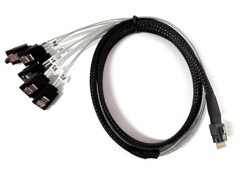 SlimSAS SFF-8654 to 8X SATA Adapter Breakout Cable 1m 3.2ft 24Gbps Slim-SAS OEM in Saudi Arabia