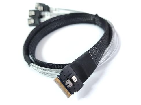 SlimSAS SFF-8654 to 8X SATA Adapter Breakout Cable 1m 3.2ft 24Gbps Slim-SAS OEM in Saudi Arabia