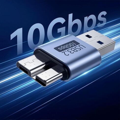 USB to Micro B Adapter(2 Pack), USB 3.2 10Gbps USB-A to Micro USB B Male in Kuwait