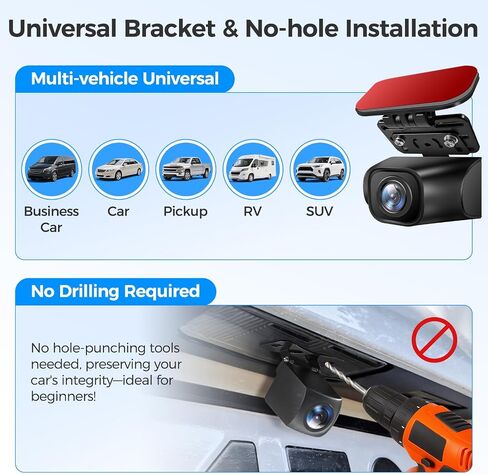 AZDOME Rear Camera Holder Rear Window Bracket for Dash Cam in Kuwait
