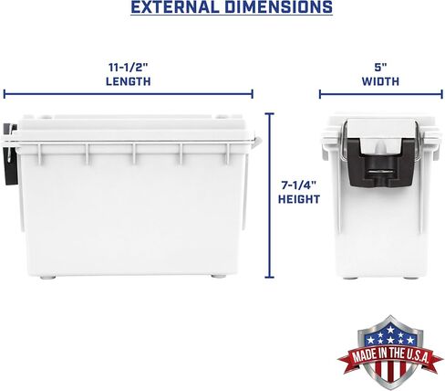 Sheffield 12681 Marine Storage Box, Dry Box Made in USA, Waterproof Container for Boat and Dock Gear, Small Parts Organizer with Latch, Stackable in Kuwait