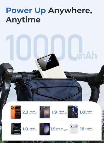 Portable Charger 10000mAh Power Bank with Built-in Cables and Wall Plug in Kuwait
