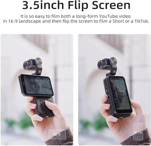 5K Handheld Vlogging Camcorder with Wi-Fi, Pocket Gimbal Camera in Kuwait