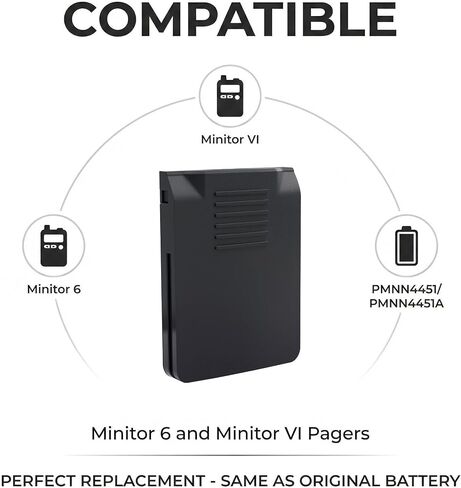 10 Pack PMNN4451 PMNN4451A Replacement Walkie Talkie Battery Compatible with Minitor VI Minitor 6 in Kuwait