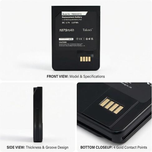10 Pack PMNN4451 PMNN4451A Replacement Walkie Talkie Battery Compatible with Minitor VI Minitor 6 in Kuwait