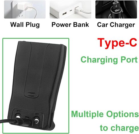 6-Pack BL-1 Intercom Battery, Type-C Charging Port, Compatible with 888S/777S/666S Series, Black in Kuwait