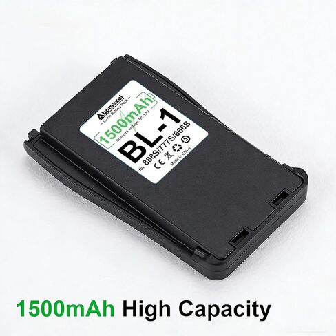 6-Pack BL-1 Intercom Battery, Type-C Charging Port, Compatible with 888S/777S/666S Series, Black in Kuwait