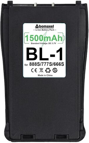 6-Pack BL-1 Intercom Battery, Type-C Charging Port, Compatible with 888S/777S/666S Series, Black in Kuwait