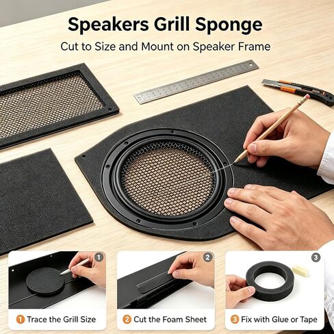 Speaker Mesh PRO, 2mm Speakers Grill Sponge, Dustproof Acoustic Foam in Kuwait