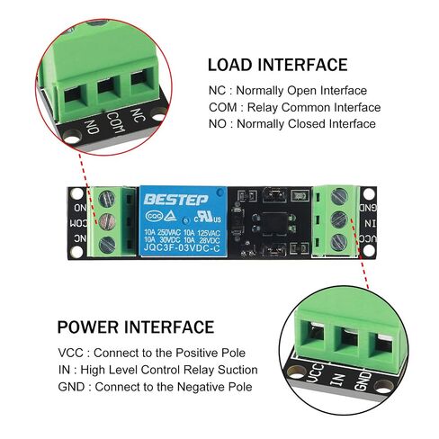 AITRIP 8 Pack 3V 1 Channel Relay Power Switch Module with Optocoupler Opto Isolation High Level Trigger for IOT ESP8266 Development Board in Kuwait