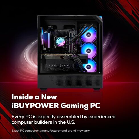 iBUYPOWER Element Gaming PC Desktop Computer AMD Ryzen 7 7800X3D CPU, NVIDIA GeForce RTX 5060Ti 16GB GPU, 32GB DDR5 5200MHz RAM, 1TB NVMe SSD, Windows 11 Home, Gamer Keyboard and Mouse - EBA7N56T02 in Saudi Arabia