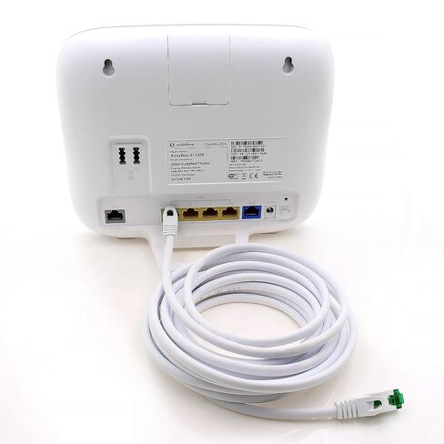 Cat.7 ethernet Cable 0,5m - White - 10 Pieces - Cat7 LAN Network 10GBASE-T - 10000 Mbps (Sftp Pimf) Double Shielded patchcable RJ45 Plug Cat.6a in Kuwait
