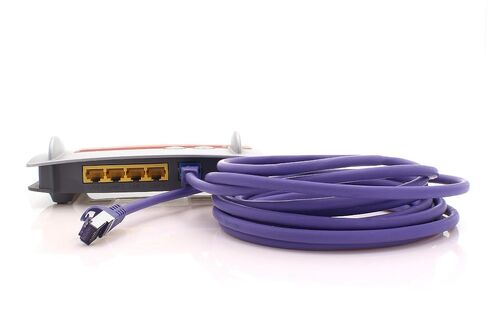 1aTTack.de Cat.7 LAN ethernet Cable 3m - Violet - Cat7 LAN Network 10GBASE-T - 10000 Mbps (Sftp Pimf) Double Shielded patchcable RJ45 Plug Cat.6a in Kuwait