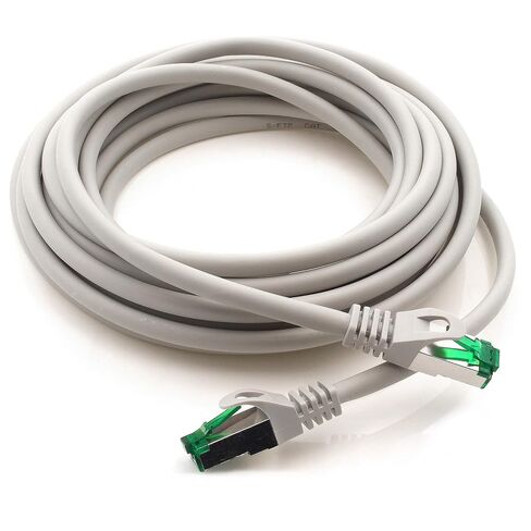 Cat.7 ethernet Cable 1,5m - Grey - 10 Pieces - Cat7 LAN Network 10GBASE-T - 10000 Mbps (Sftp Pimf) Double Shielded patchcable RJ45 Plug Cat.6a in Kuwait