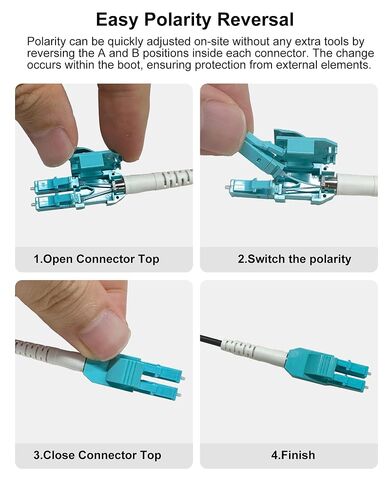 Uniboot OM3 LC to LC Fiber Patch Cable 15M/50FT, Outdoor Multimode Duplex in Kuwait