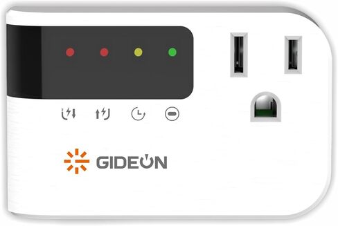 GIDEON Single Outlet Surge Protector with LED Display, 900J Mini Voltage Protector for Refrigerator, TV, PC & Home Appliances, 120V 15A 1800W, Over & Under Voltage Protection in Kuwait