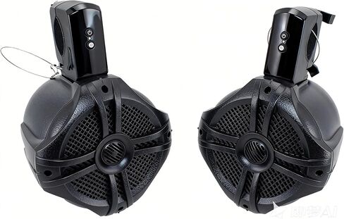 Fully Wireless Marine Speakers 6.5" (Pair) – 350W Bluetooth Rechargeable Boat & Wakeboard Tower Speakers, No Wiring, Waterproof, Fits Roll Bars, Outdoor Speakers for Boat ATV UTV Quad Jeep in Kuwait