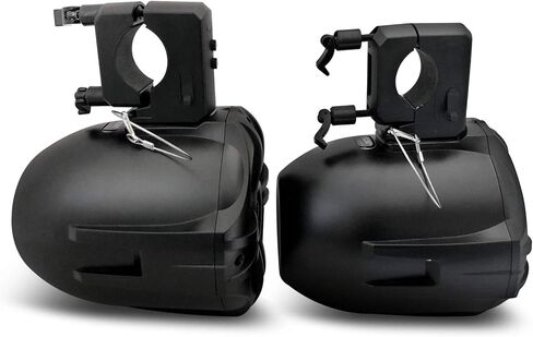 Fully Wireless Marine Speakers 6.5" (Pair) – 350W Bluetooth Rechargeable Boat & Wakeboard Tower Speakers, No Wiring, Waterproof, Fits Roll Bars, Outdoor Speakers for Boat ATV UTV Quad Jeep in Kuwait