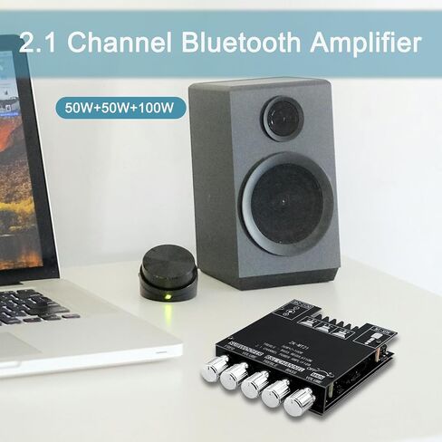 ZK-MT21 Bluetooth Amplifier Board 50W×2+100W with Treble and Bass Control, Bluetooth 5.0 HiFi 2.1 Channel Subwoofer Audio Stereo Amplifier Board,BT and AUX Inputs for DIY Speakers in Saudi Arabia