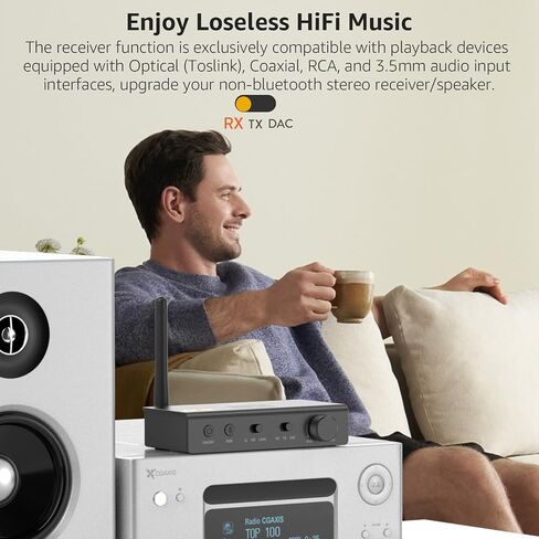 1Mii DS700 HiFi Bluetooth Audio Transmitter Receiver with LDAC in Kuwait