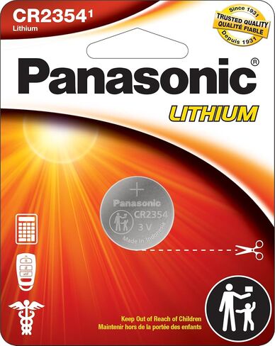 Panasonic CR2354 3.0 Volt Long Lasting Lithium Coin Cell Batteries in Child Resistant, Standards Based Packaging, 2-Battery Pack in Saudi Arabia
