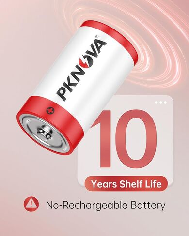 PKNOVA C Batteries 4 Pack, 1.5v LR14, Long-Lasting Alkaline Batteries for Household and Office Devices in Saudi Arabia