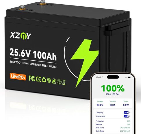 Compact 12V 18Ah LiFePO4 Battery, UL Certified, 230.4Wh, 20A BMS in Kuwait
