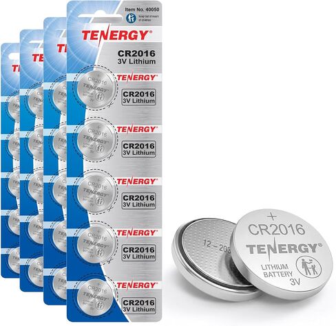 Tenergy CR2016 Battery, CR2016 3V Lithium Battery Watches, Key Fobs, Calculators, Medical Devices, and More, 5 Count in Saudi Arabia