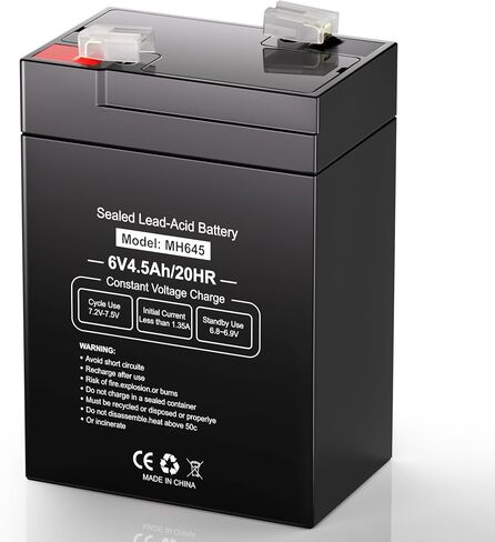 Fulpower 6V 4.5Ah Rechargeable SLA AGM Battery, 6 Pack in Saudi Arabia