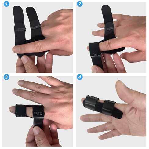 NSKONGDODO Trigger Finger Splints/Brace for Knuckle Immobilization,Broken Protector and Straightening Arthritis Relief,Pain Relief,Fits Index,Middle, Ring Fingers (4, Small) in Kuwait