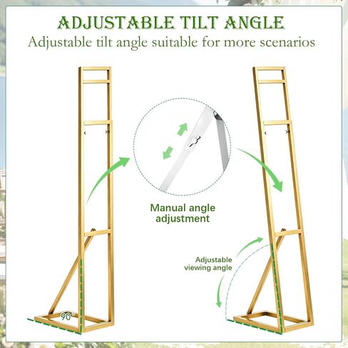 Adjustable Gold Wedding Backdrop Stand Metal Arch（1.15-2m），2 Pack in Saudi Arabia