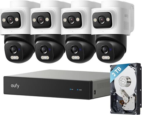 eufy Security NVR System E50, 8-Cam Kit, 4K Dual-Lens Bullet-PTZ, 4TB HDD in Kuwait
