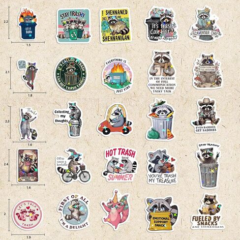 120 PCS Funny Holographic Raccoon Stickers for Adults, Funny Raccoon Meme Stickers, Waterproof Humor Vinyl Cute Racoon for Laptop, Water Bottle, Phone, Kindle, Journaling, Skateboard, Luggage in Kuwait