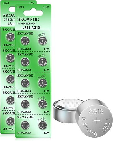 SKOANBE 10PCS AG13 LR44 303 A76 357 SR44 1.5V Battery Button Coin Cell Batteries in Kuwait