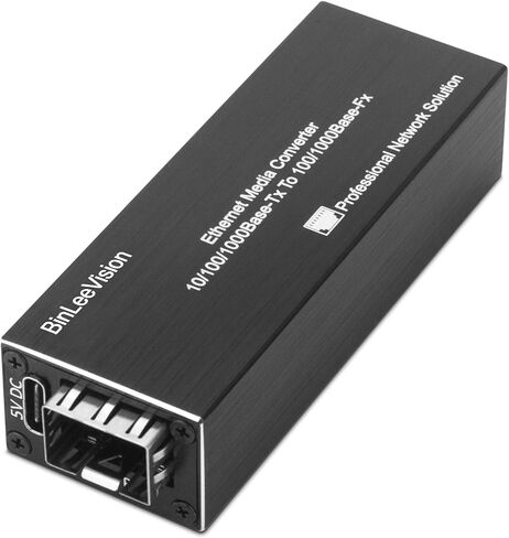 Mini Gigabit Fiber Media Converter Gigabit PoE+ PD 10/100/1000Base-T to SFP Slot Plug & Play Optical Transceiver (Single Unit) Ideal for Surveillance/Network Extension in Kuwait