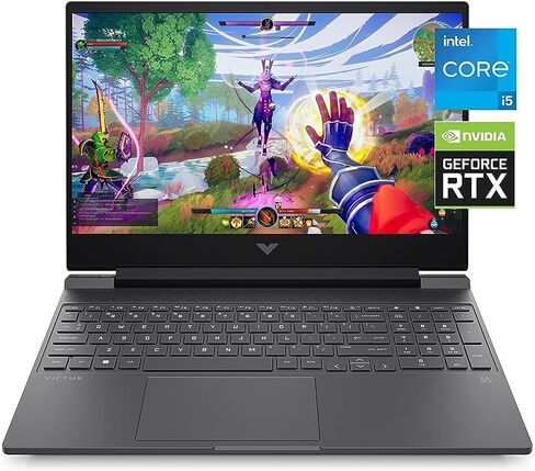 HP Victus 15 Gaming Laptop, NVIDIA GeForce RTX 3050, 12th Gen Intel Core i5-12500H, 8 GB RAM, 512 GB SSD, Full HD Display, Windows 11 Home, Backlit Keyboard, Enhanced Thermals (15-fa0025nr, 2022) in Kuwait